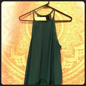 Black and Teal Tank Top